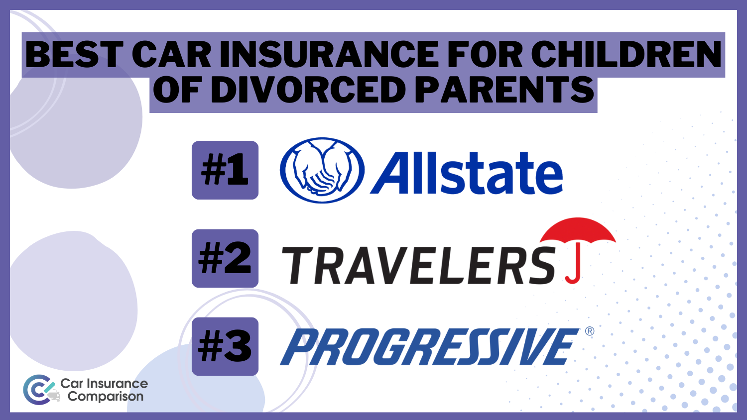Best Car Insurance for Children of Divorced Parents: Allstate, Travelers, Progressive
