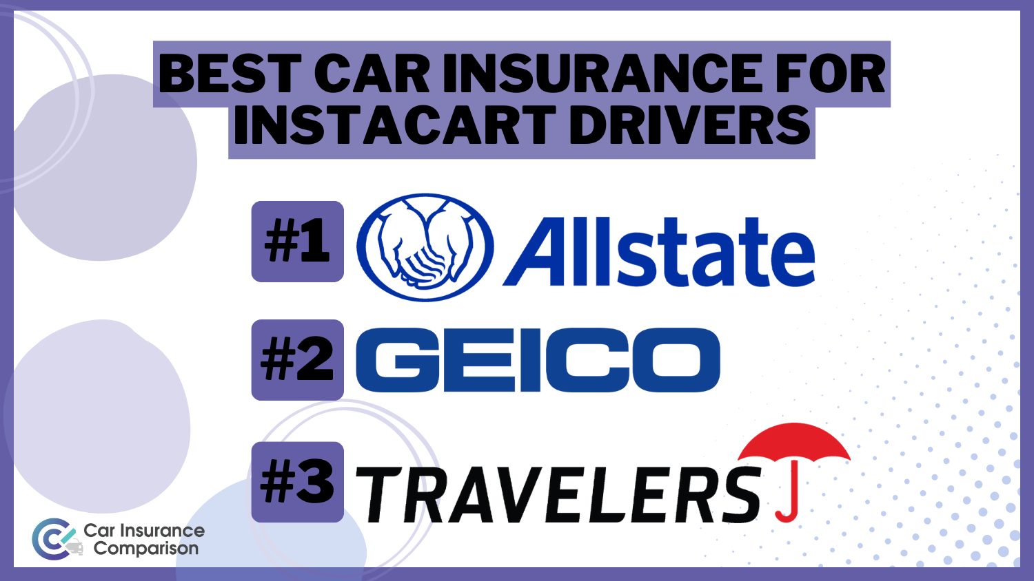 Allstate, Geico, and Travelers: Best Car Insurance for Instacart Drivers