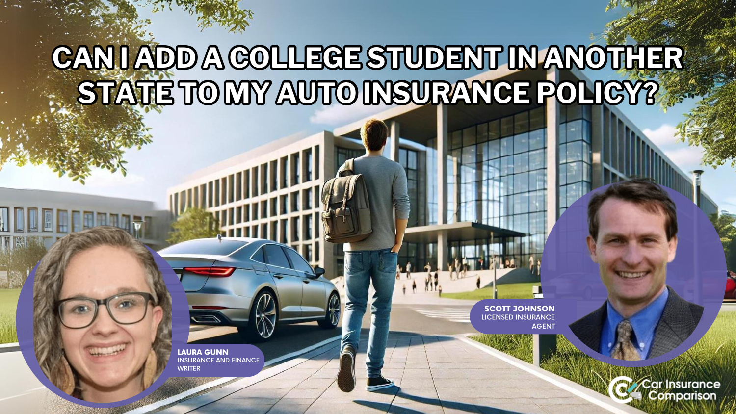 can I add a college student in another state to my auto insurance policy?