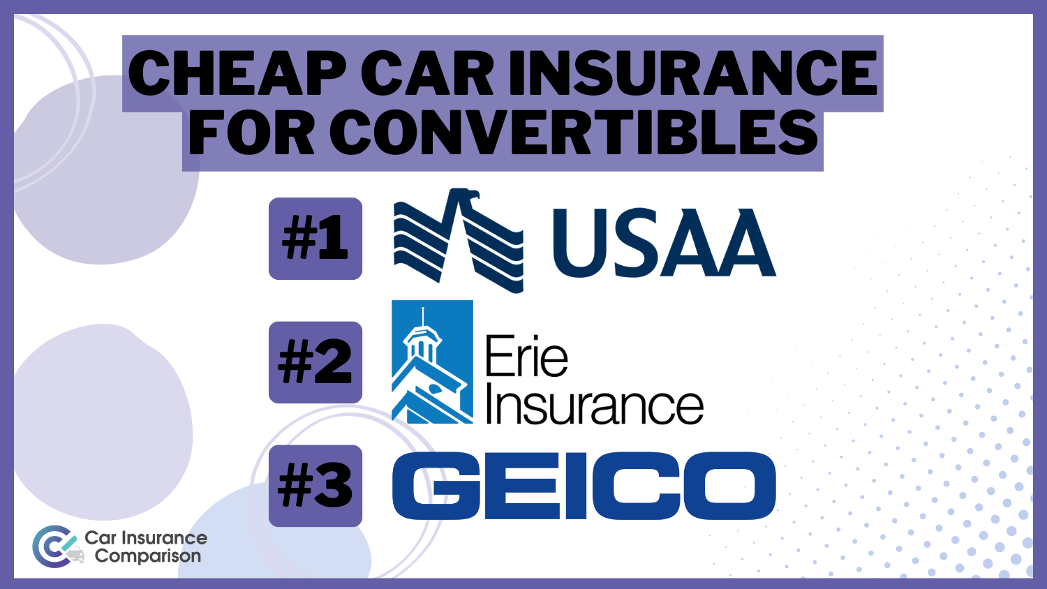 Cheap Car Insurance for Convertibles: USAA, Erie, and Geico