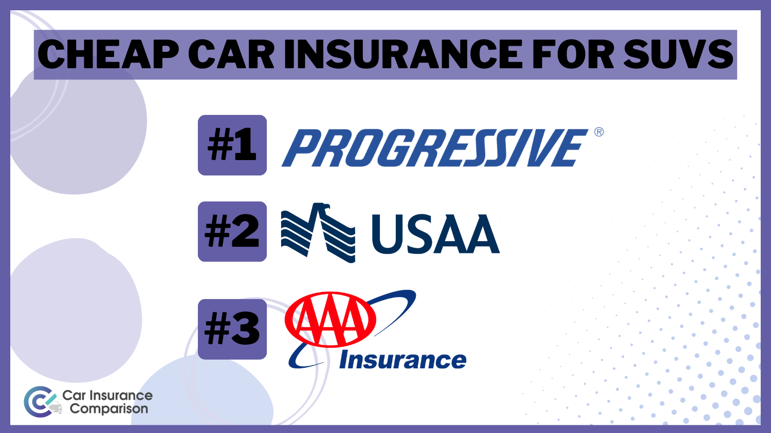 Cheap Car Insurance for SUVs - Progressive, USAA, AAA