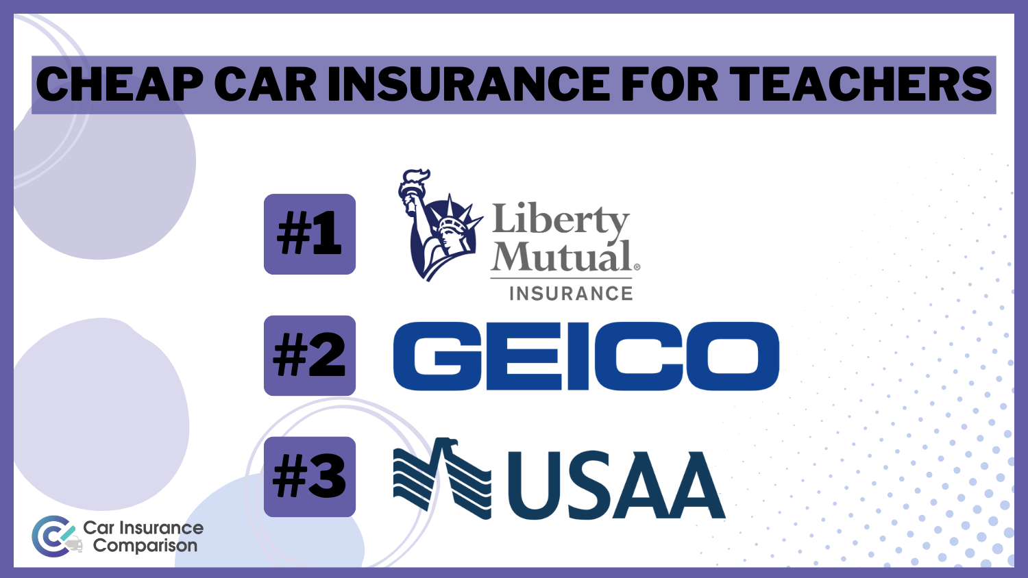 Cheap Car Insurance for Teachers: Liberty Mutual, Geico, USAA