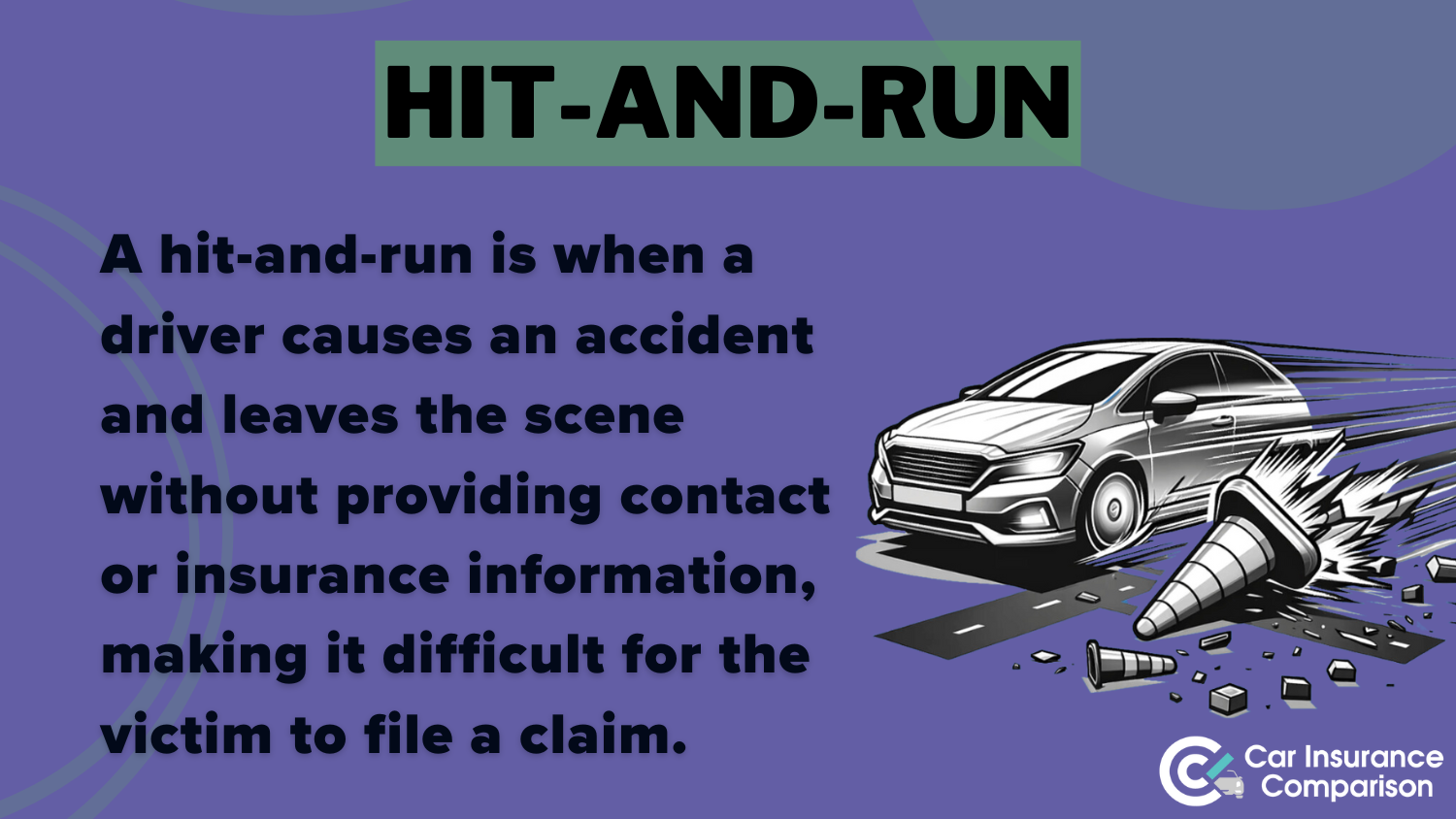 Hit and Run Definition Card: How to Report Someone Driving Without Insurance