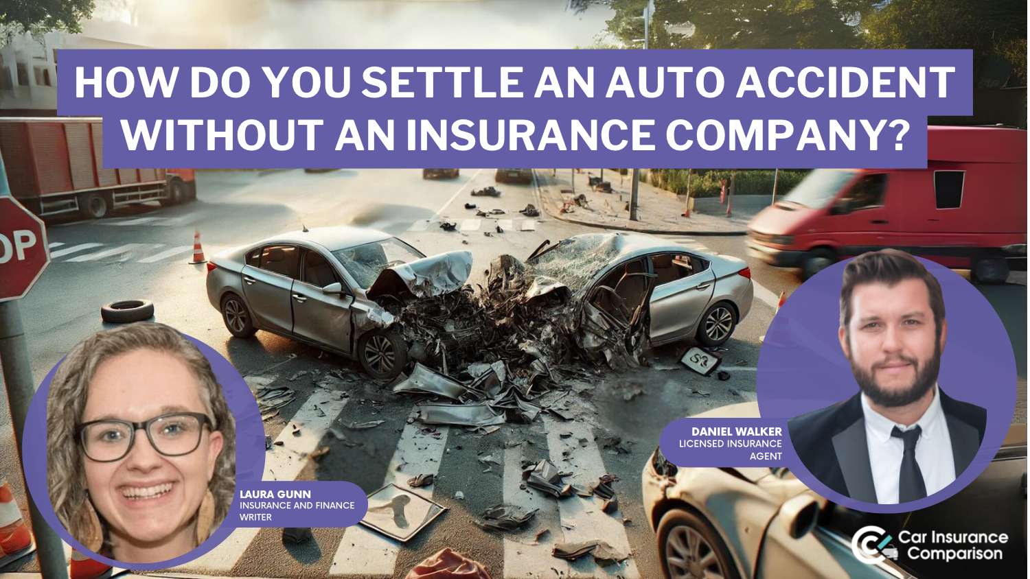 How do you settle an auto accident without an insurance company?