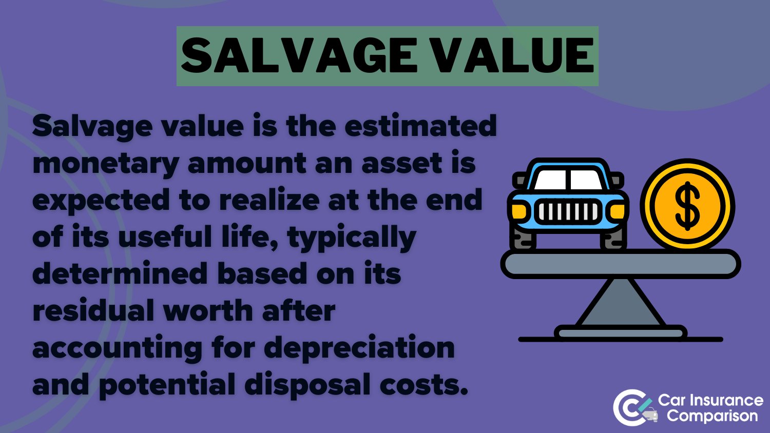 Salvage Value Definition Card: How to Calculate Total Loss Value of a Vehicle