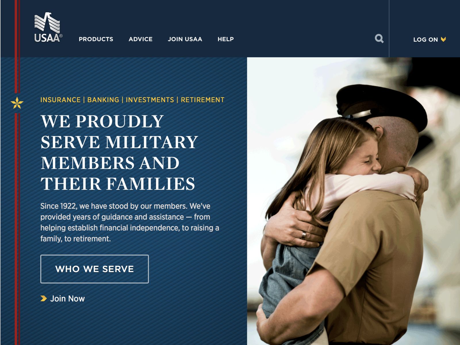 Military USAA Home Page Screenshot: How to Get a USAA Car Insurance Quote Online