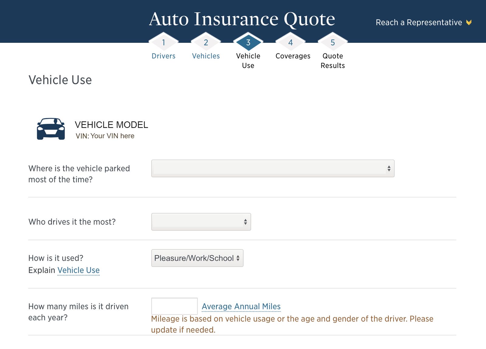 Add Vehicle Details: How to Get a USAA Car Insurance Quote Online