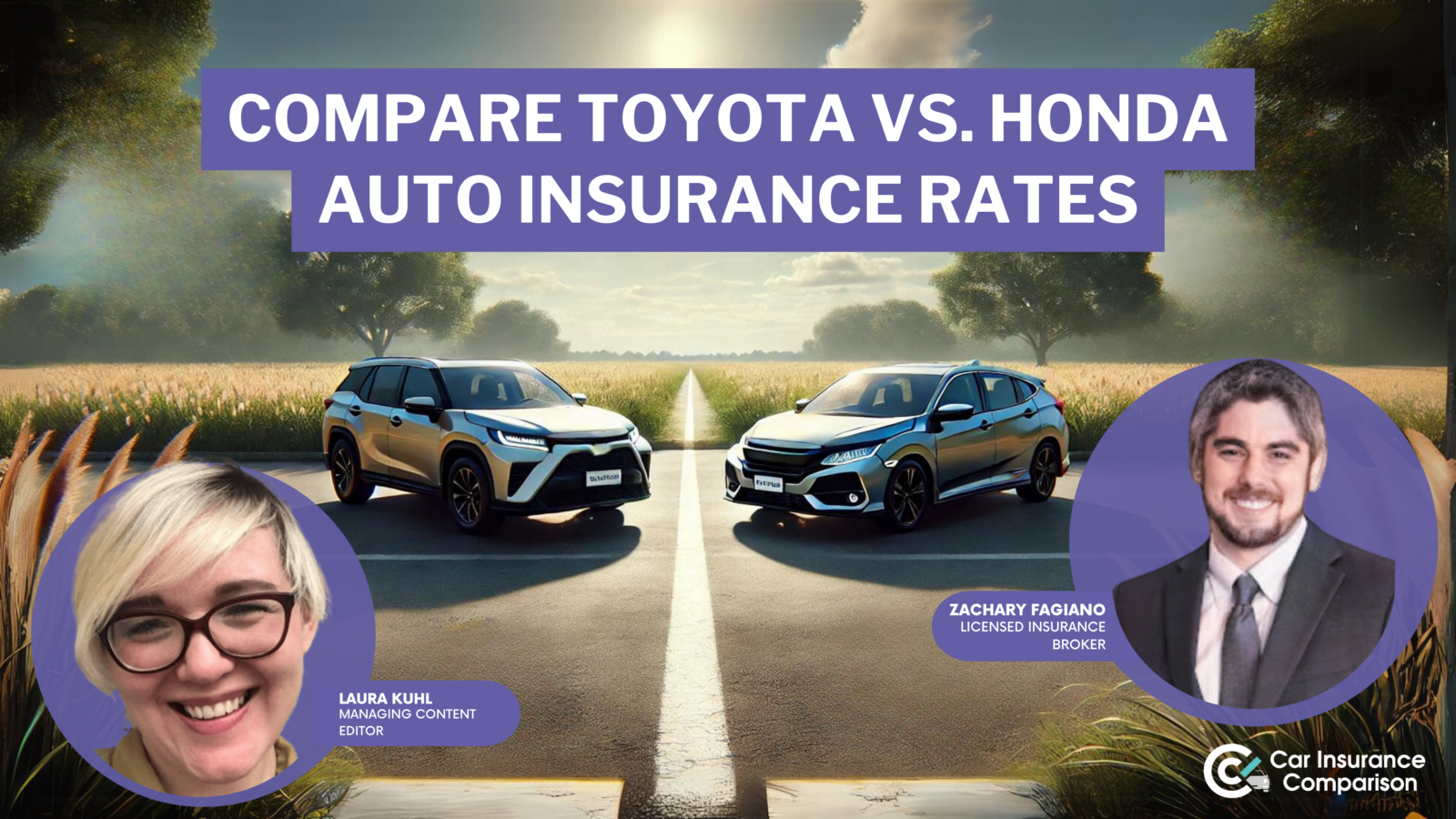 compare Toyota vs. Honda auto insurance rates