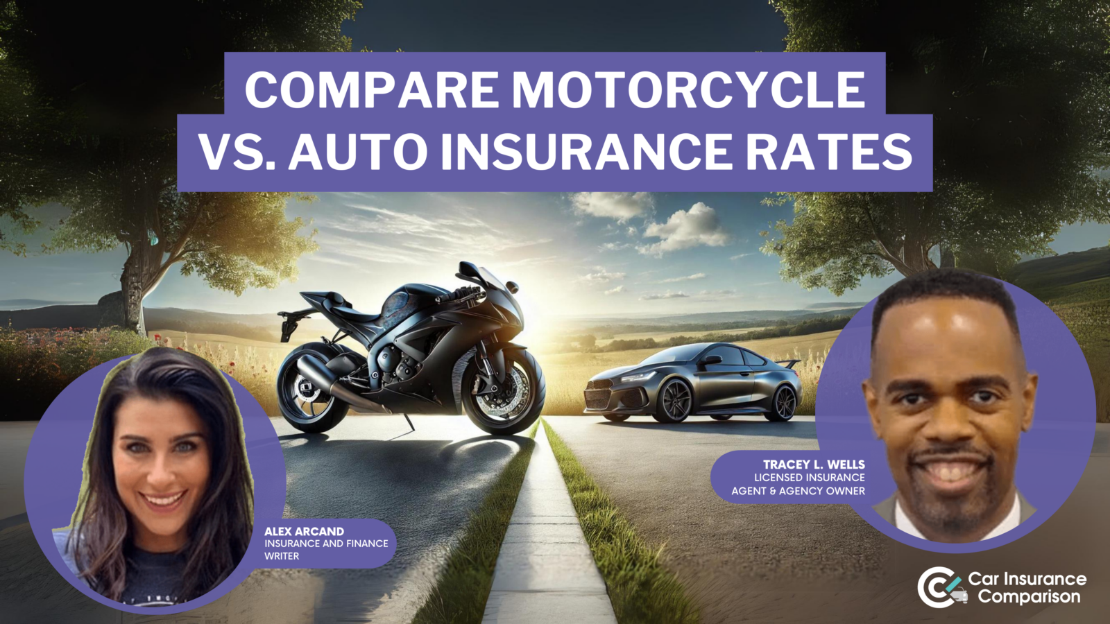 compare motorcycle vs. auto insurance rates