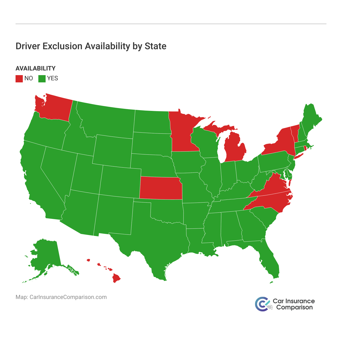 <h3>Driver Exclusion Availability by State</h3>